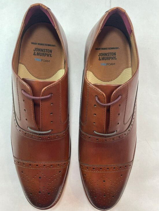Johnston & Murphy Conard 2.0 Tan Full Grain Leather Dress Shoes Men\'s Sz 12W NWB main image 9